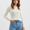 Moves JOSAFINA Strickpullover Ivory Damen -Moves Offizieller Webshop 35112003015743f68eb7304c31b6a7c6