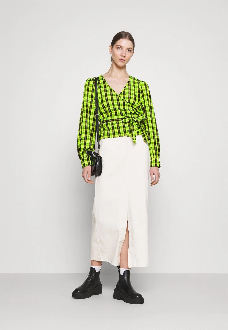 Moves PATTI WRAP Bluse Neon Green Damen 4 Moves PATTI WRAP Bluse Neon Green Damen – Bild 2