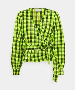 Moves PATTI WRAP Bluse Neon Green Damen 12 Moves PATTI WRAP Bluse Neon Green Damen -Moves Offizieller Webshop 4de4e00ee9274c6cb8a2bc602e571fec