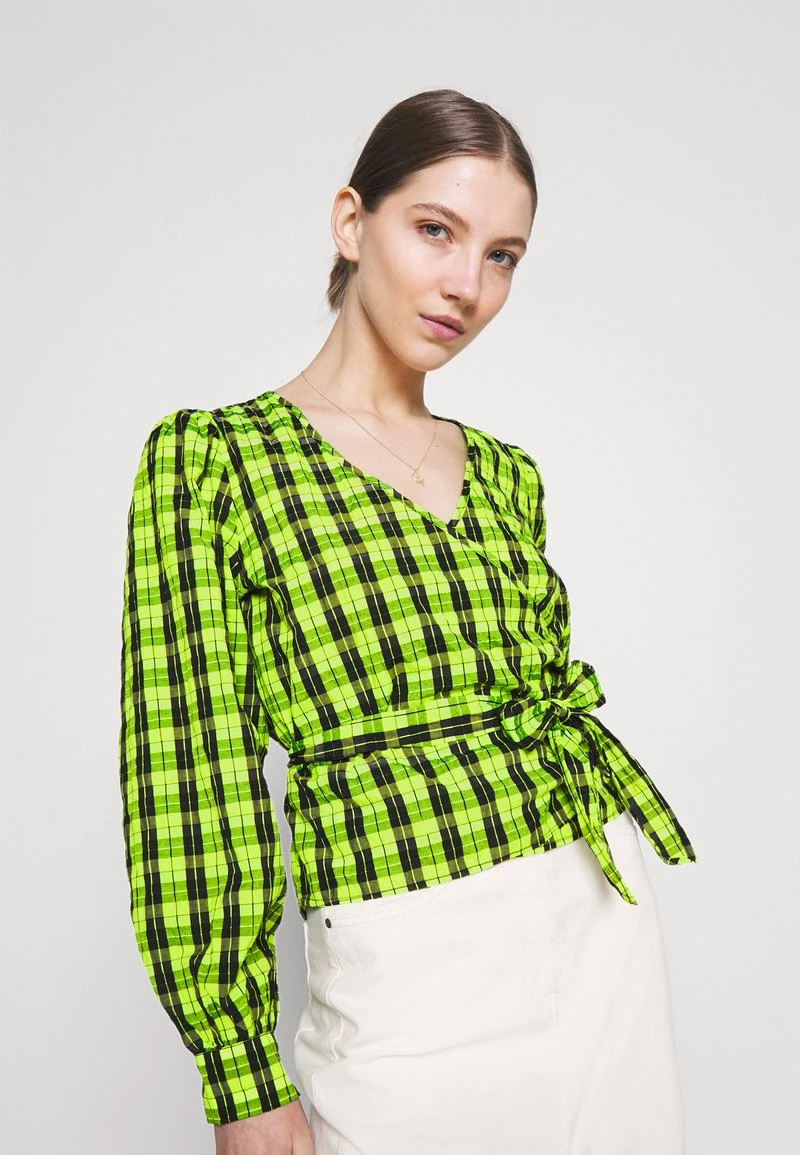 Moves PATTI WRAP Bluse Neon Green Damen 6 Moves PATTI WRAP Bluse Neon Green Damen – Bild 4