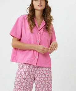 Moves Damen Hemdbluse Fuchsia Pink