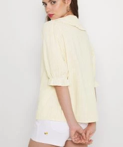Moves Damen CARRO Hemdbluse Pale Banana -Moves Offizieller Webshop 6e5256da70144c09b92500d0c6b81e77