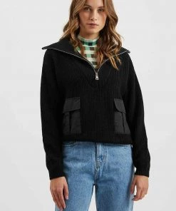 Moves Damen Strickpullover Black