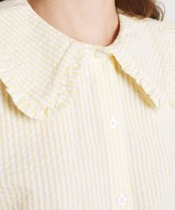 Moves Damen CARRO Hemdbluse Pale Banana -Moves Offizieller Webshop ae604b3bfc024fc38b76c699b100e7af