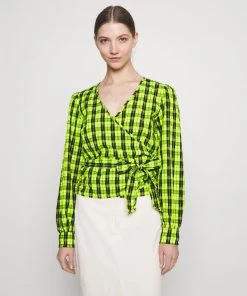 Moves PATTI WRAP Bluse Neon Green Damen