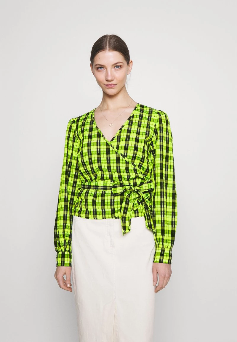 Moves PATTI WRAP Bluse Neon Green Damen 3 Moves PATTI WRAP Bluse Neon Green Damen