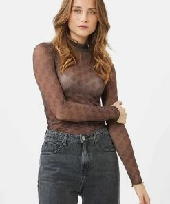 Moves FILANA Bluse Chocolate Brown Damen