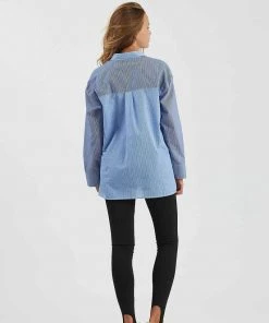 Moves DARI Hemdbluse Blue Depth Damen -Moves Offizieller Webshop e40b3ec3c862465db3811509bebb70e4