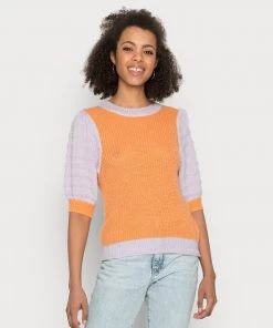 Moves LUBANA Strickpullover Orange Peel Damen