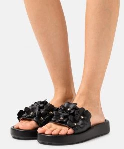 L37 FLOWER POWER Pantolette Flach Black Damen