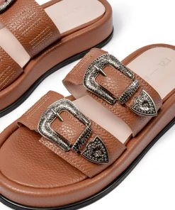 L37 Damen ITS UNUSUAL Pantolette Flach Brown -Moves Offizieller Webshop 21620155dc3a424eab7bcaa10a2771bc