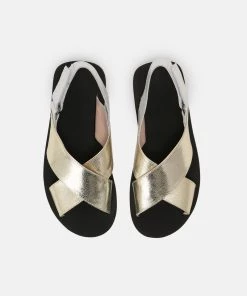 L37 NEON LIGHTS Plateausandalette Gold/silver Damen -Moves Offizieller Webshop 365389e07be541f8989fcc70d2f4b8c3