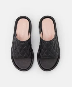 L37 RADIO NOISE Pantolette Flach Black Damen -Moves Offizieller Webshop 39841b1f50f74479898873fe8f814050