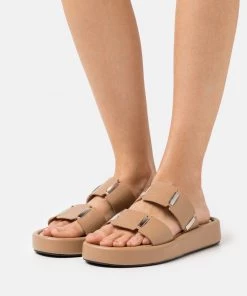 L37 Damen LET'S STAY TOGETHER Pantolette Flach Tan