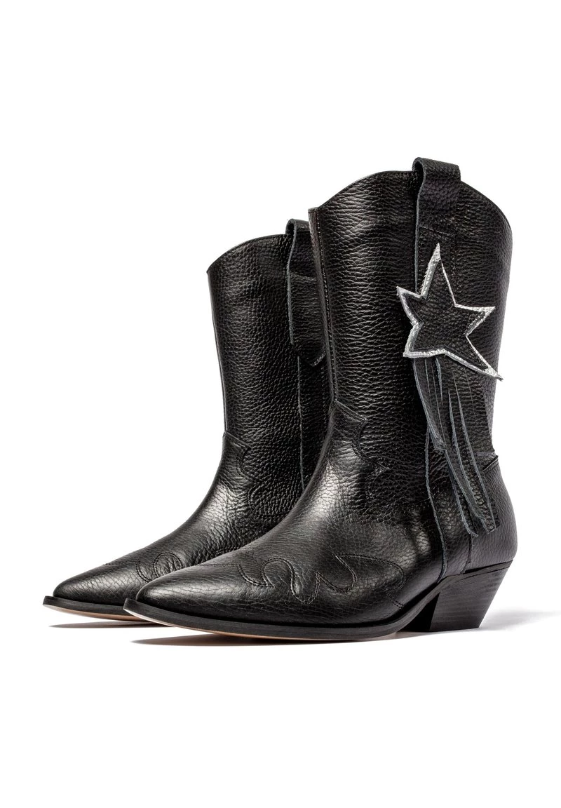 L37 Damen Cowboy /Bikerstiefelette Black 4 L37 Damen Cowboy /Bikerstiefelette Black – Bild 2