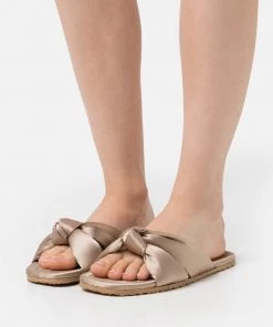 L37 SOUNDS OF NATURE Pantolette Flach Gold Damen