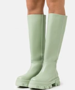 L37 HANDS UP Plateaustiefel Green Damen