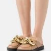 L37 GO CRAZY Pantolette Flach Beige Damen