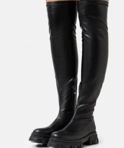 L37 Damen WOMAN Plateaustiefel Black