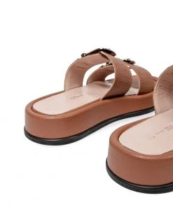 L37 Damen ITS UNUSUAL Pantolette Flach Brown -Moves Offizieller Webshop 82ad246b7af34e6097b2490ea6ea38da