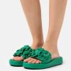 L37 Damen FLOWER POWER Pantolette Flach Green -Moves Offizieller Webshop 86c52fd5773240c18eb4938cb3d64549
