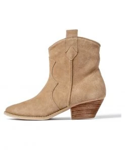 L37 SOMEBODY ELSE Cowboy /Bikerstiefelette Tan Damen