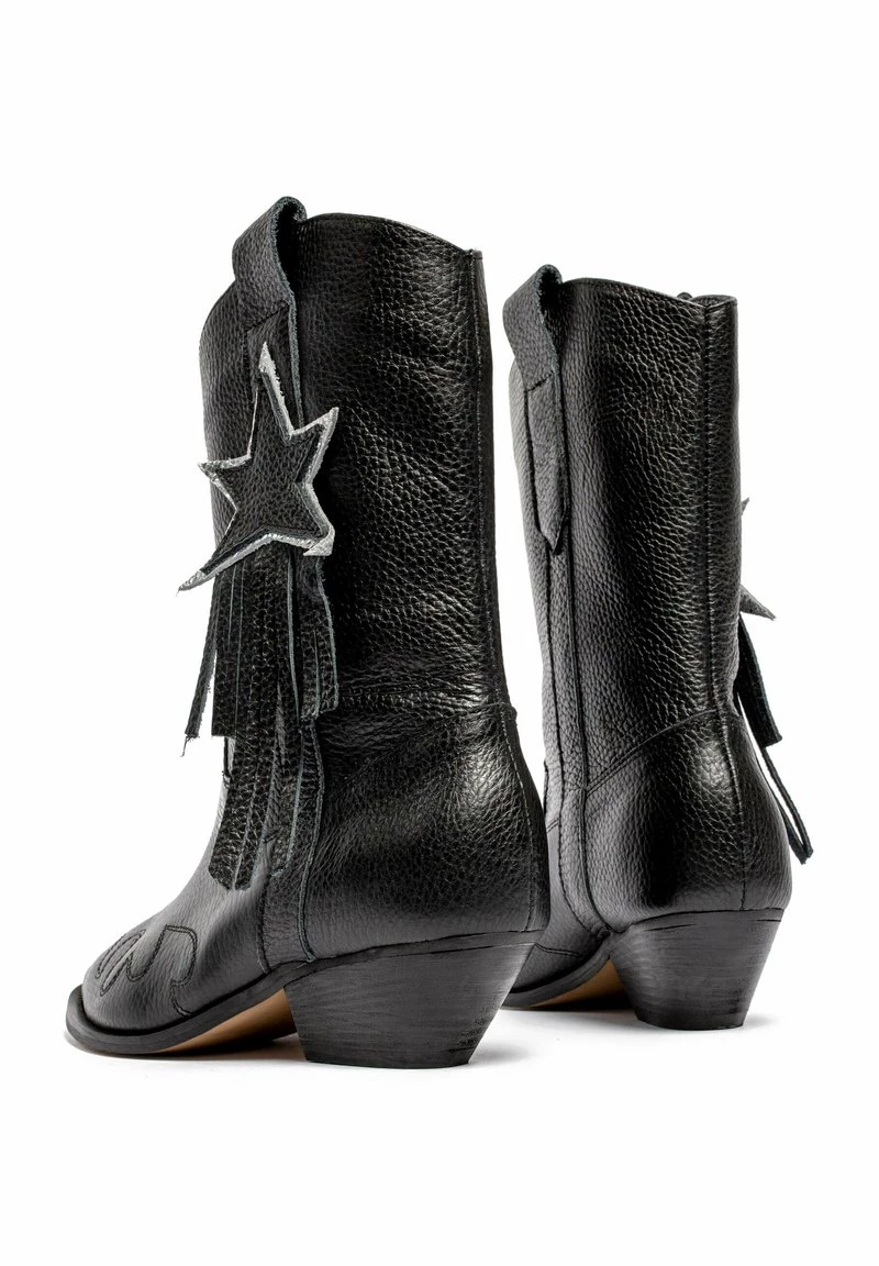 L37 Damen Cowboy /Bikerstiefelette Black 5 L37 Damen Cowboy /Bikerstiefelette Black – Bild 3
