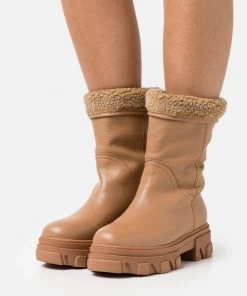 L37 Damen PARTY CAMP Plateaustiefelette Tan