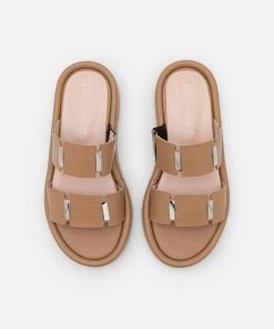 L37 Damen LET'S STAY TOGETHER Pantolette Flach Tan -Moves Offizieller Webshop b1bb915cf27046cfae63b44ce42bd13e