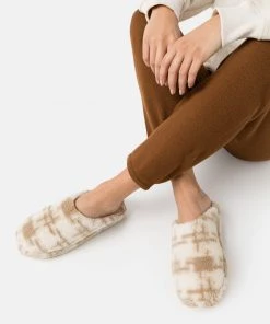 L37 Damen WOOD HOUSE Hausschuh Beige/white