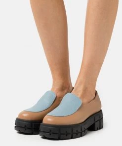 L37 OFF MA MIND Slipper Tan/blue Damen