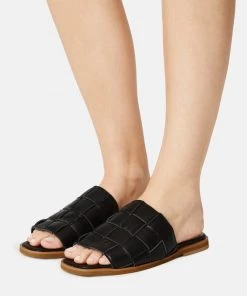 L37 Damen Pantolette Flach Black