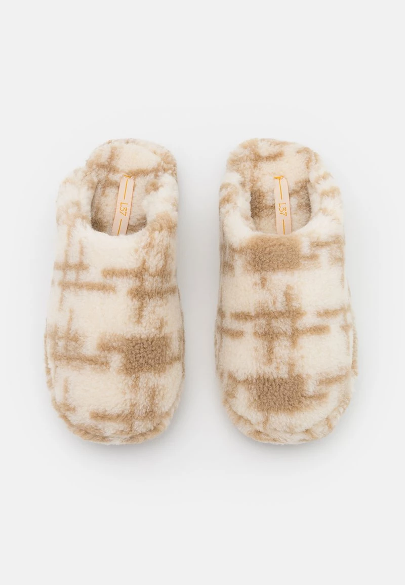 L37 Damen WOOD HOUSE Hausschuh Beige/white 8 L37 Damen WOOD HOUSE Hausschuh Beige/white – Bild 6