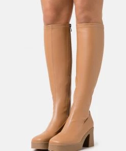 L37 BRAVE NEW WORLD Plateaustiefel Tan Damen